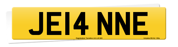 Registration number JE14 NNE